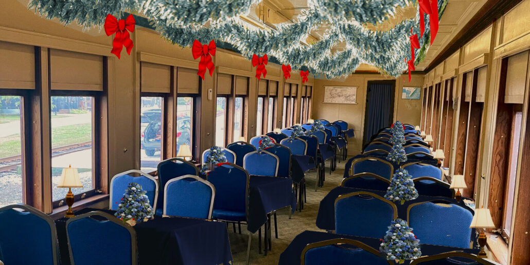 Woodstowncentral Tour Decorated Train Car Tables Chairs